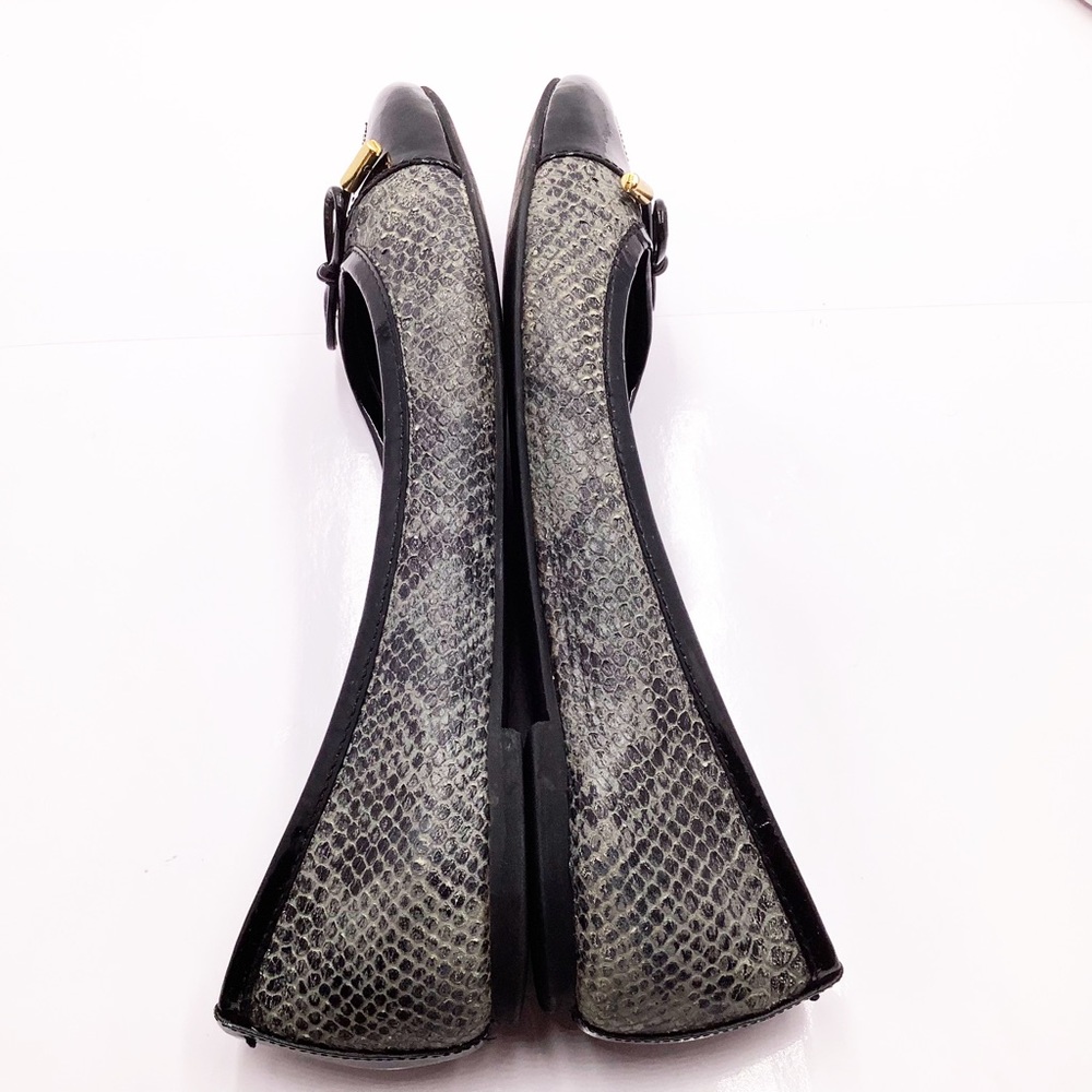 {Tory Burch} Snake & Patent Leather Flats - Picture 6 of 12